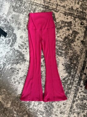 Tiger Friday AXS Short Ribbed High-Waist Flared Pants